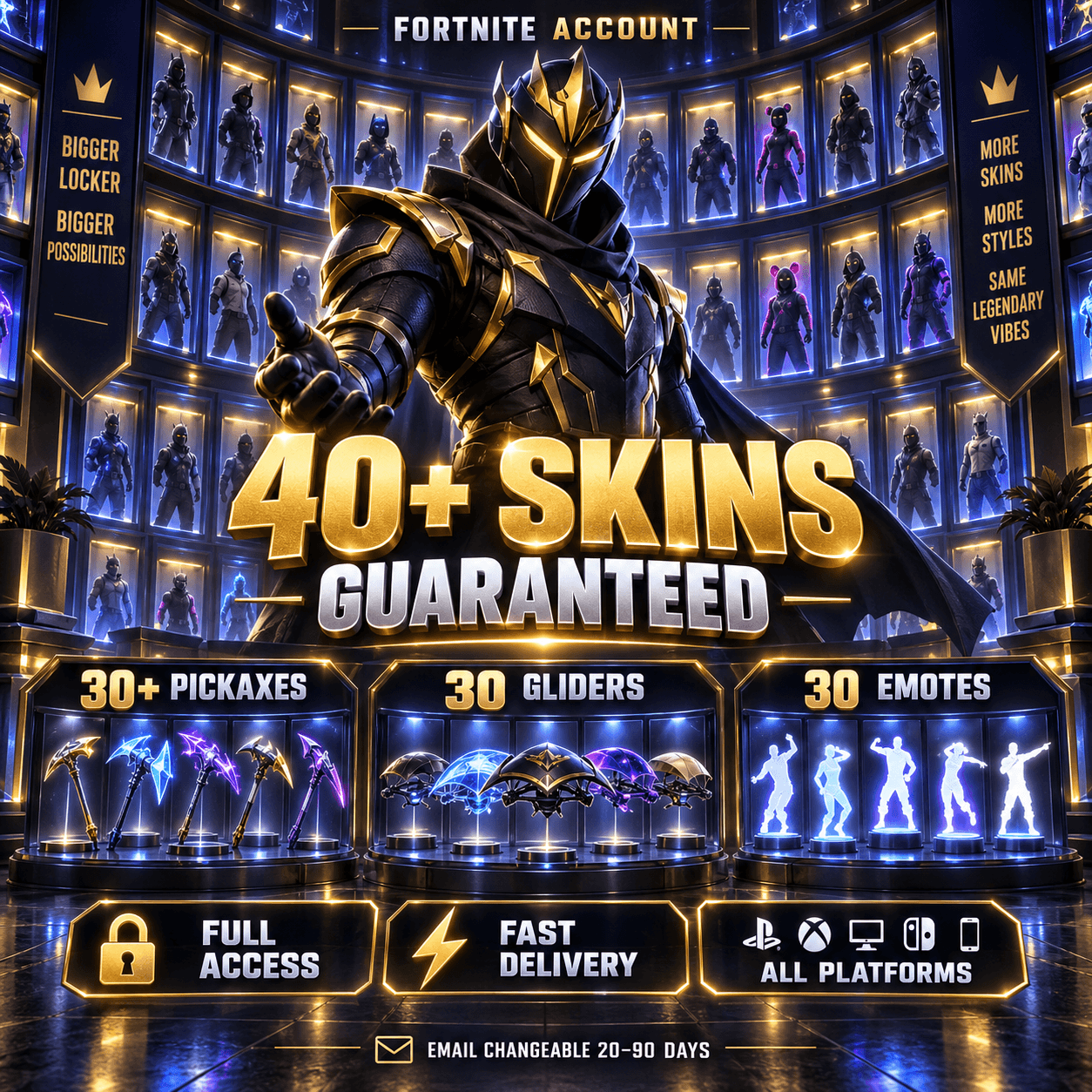 🔥 40+ SKINS GUARANTEED | Fortnite Account | Full Access | Fast Delivery | ALL PLATFORMS
