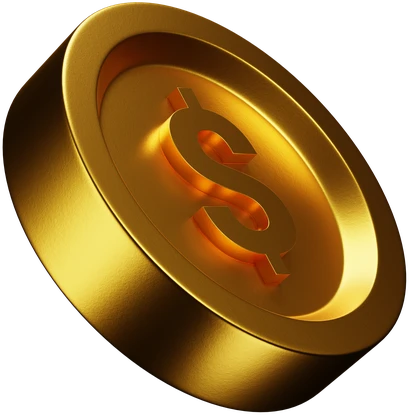 Gold coin decoration