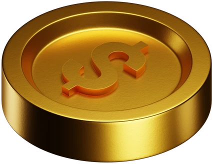 Gold coin decoration
